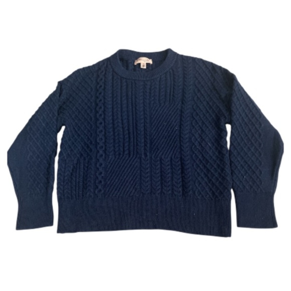 Philosophy Deep Blue Cable Knit Sweater